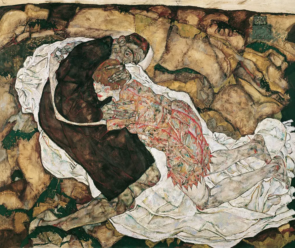 Death and the Maiden in Detail Egon Schiele